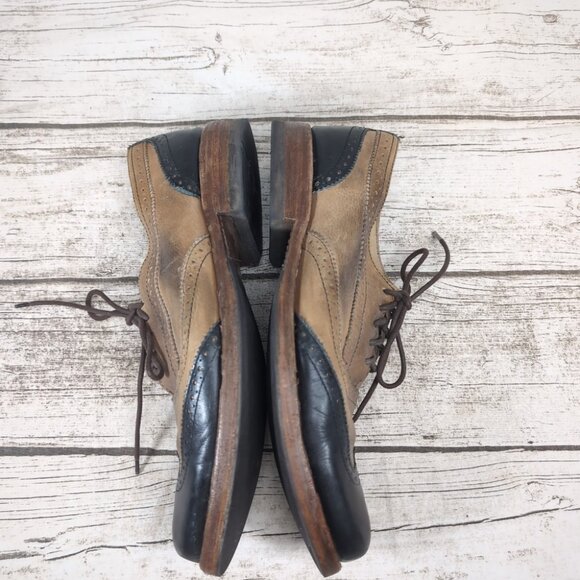 Bedstu Brown And Black Wingtip Oxford Derby Lace Up Shoes Men Size 11 main image 9